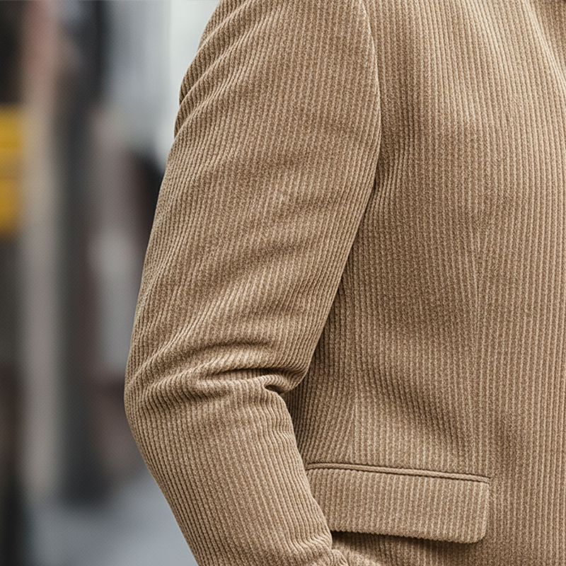 Men's Winter Retro Corduroy Stand Collar Button Jacket MTA2883K8P