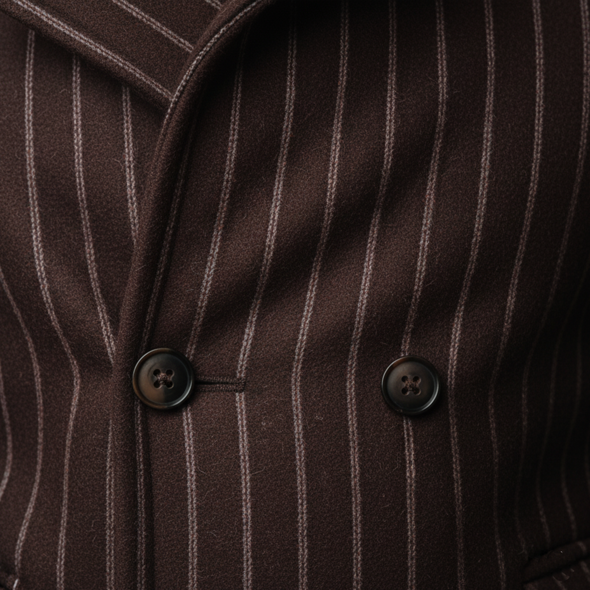Men's Classic Retro Lapel Vertical Faux Striped Wool Double-breasted Jacket MTA2976I7K