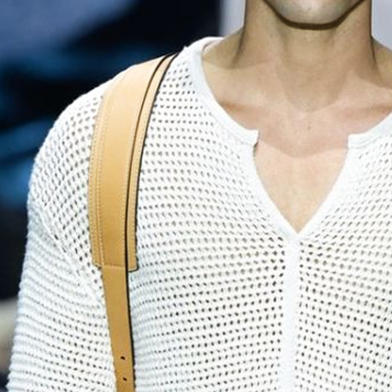 Men's Spring And Autumn Solid Color V-Neck Knitted Sweater T-Shirt MTA0636H5U