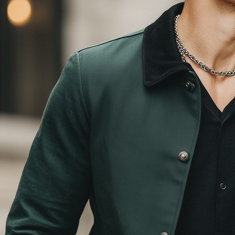 Men's Autumn/Winter Vintage Cotton Blend Jacket (Lined) MTA2287I8P