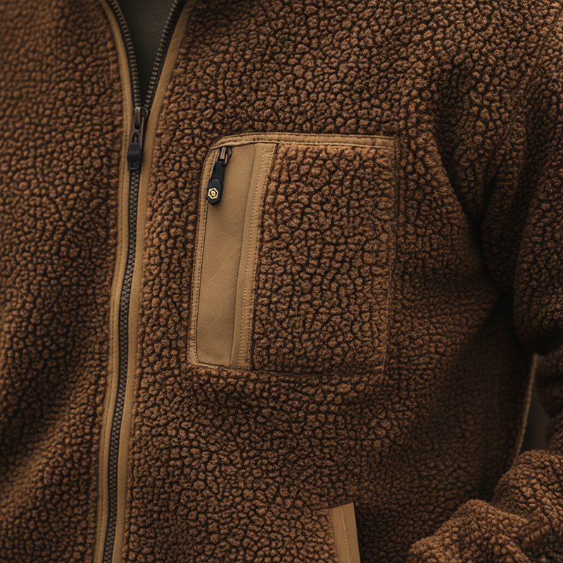 Men's Winter Retro Fleece Zip-Up Jacket MTA1593K3P