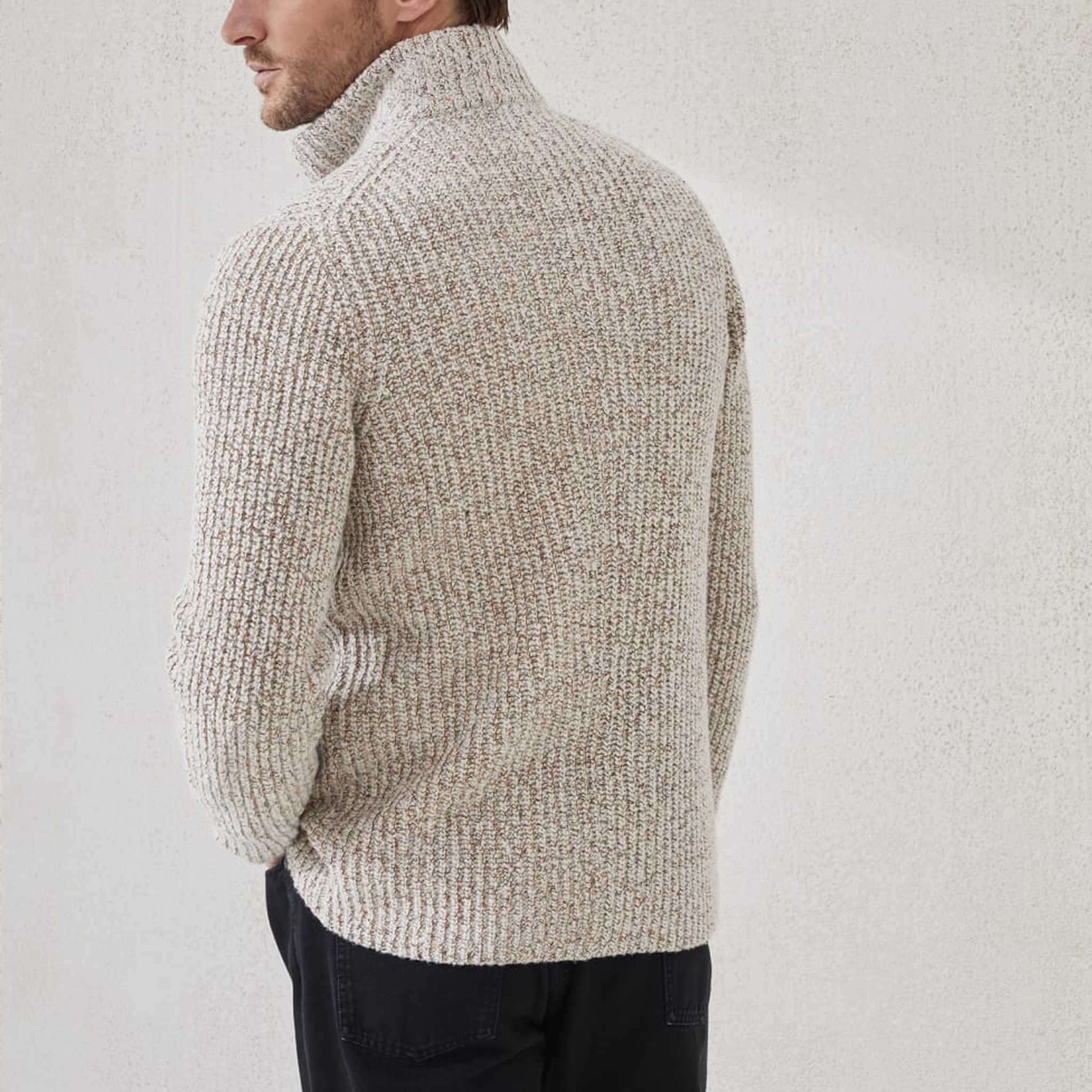 Men's Classic American Retro Double-breasted Lapel Knitted Cardigan MTA0413I8K
