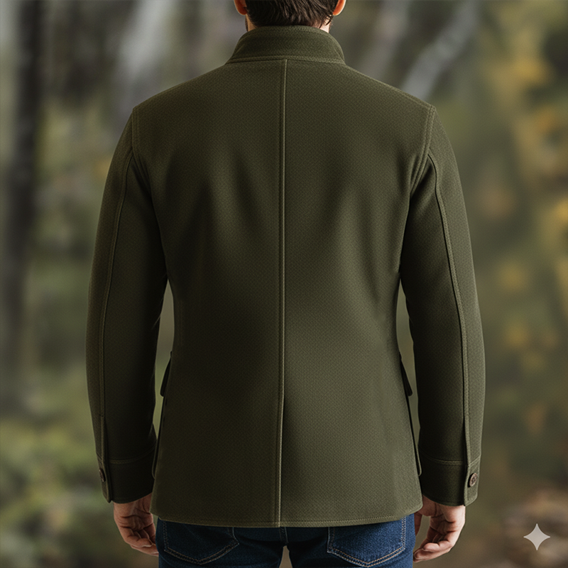 Men's Winter Retro Multi-Pocket Faux Suede Stand Collar Jacket MTA1485K7P