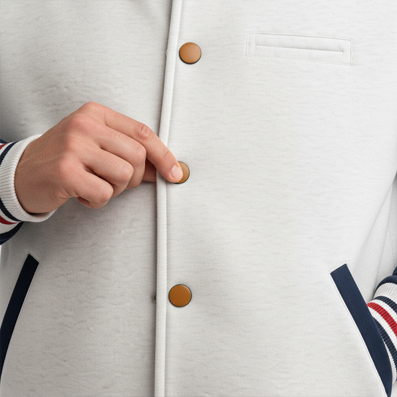 Men's Winter Retro Color Block Cotton Blend Baseball Jacket MTA2716J2P