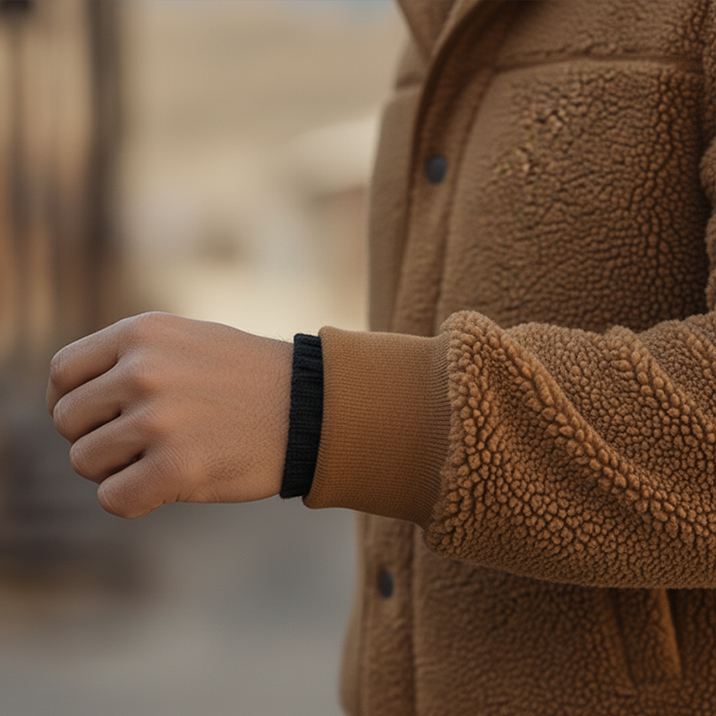 Men's Winter Retro Faux Lambswool Button Jacket MTA2511K4P