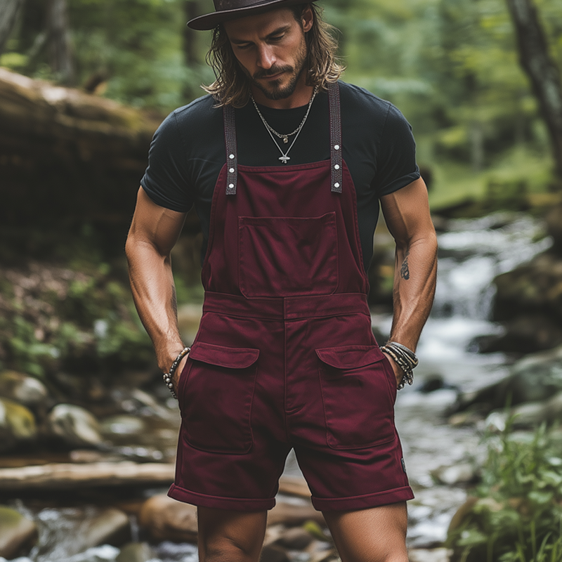 Men's Summer Classic Retro Overalls MTA1175F5U