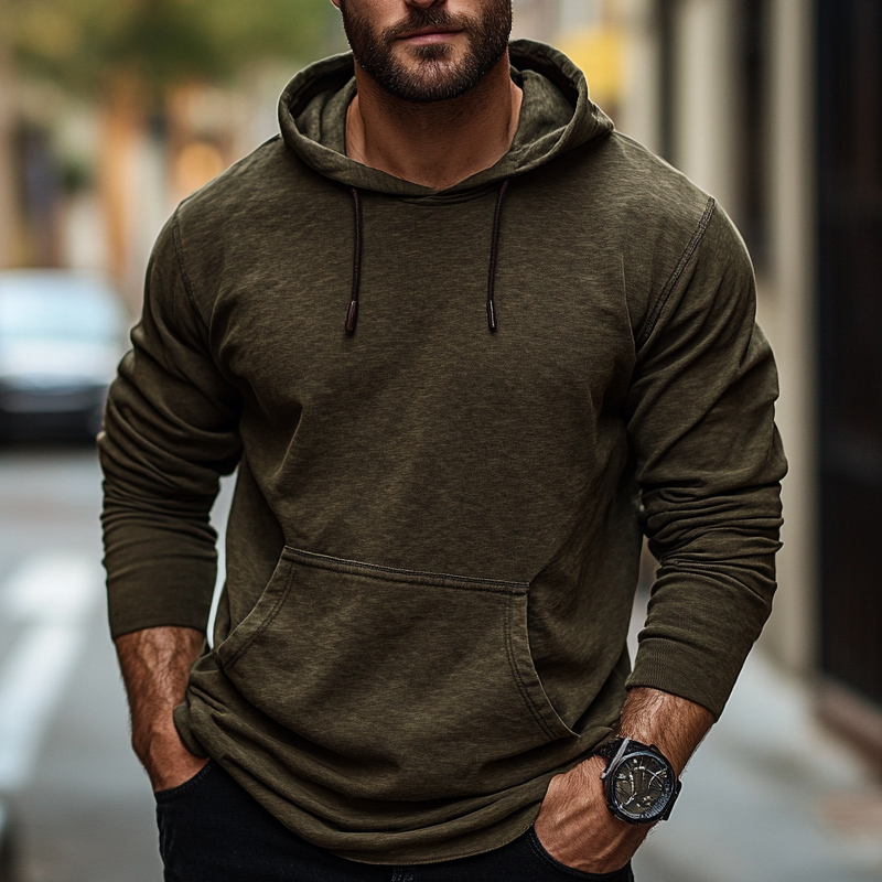 Men's Outdoor Casual Loose Cotton Blend Hoodie MTA1691H2X