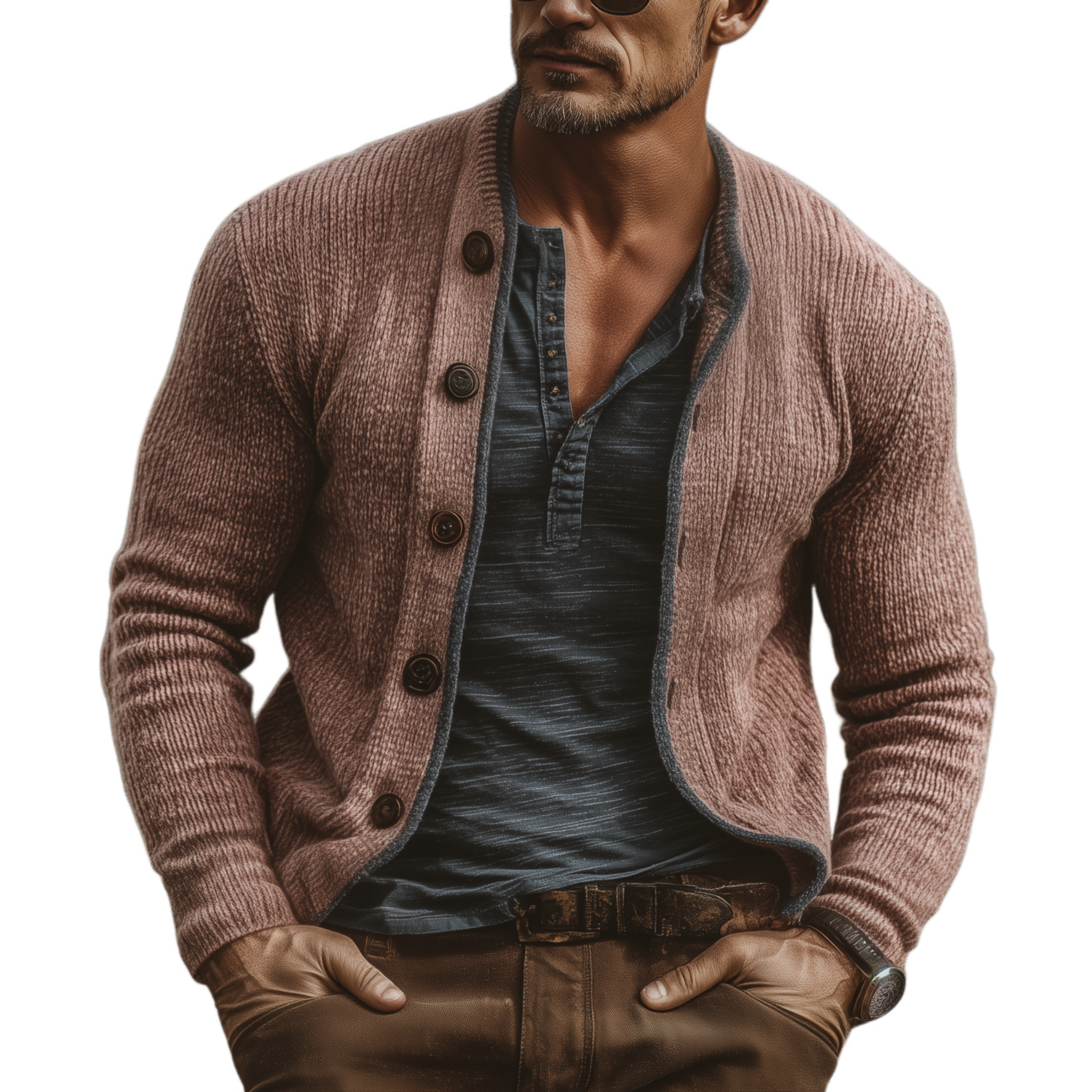 Men's Classic Casual Slim-fit Knitted Cardigan MTA1949L0K