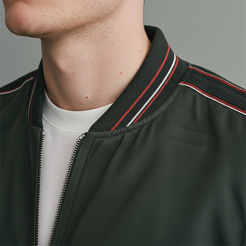 Men's Autumn Fashion Ribbed Polyester Waterproof Thin Jacket MTA2047J3P