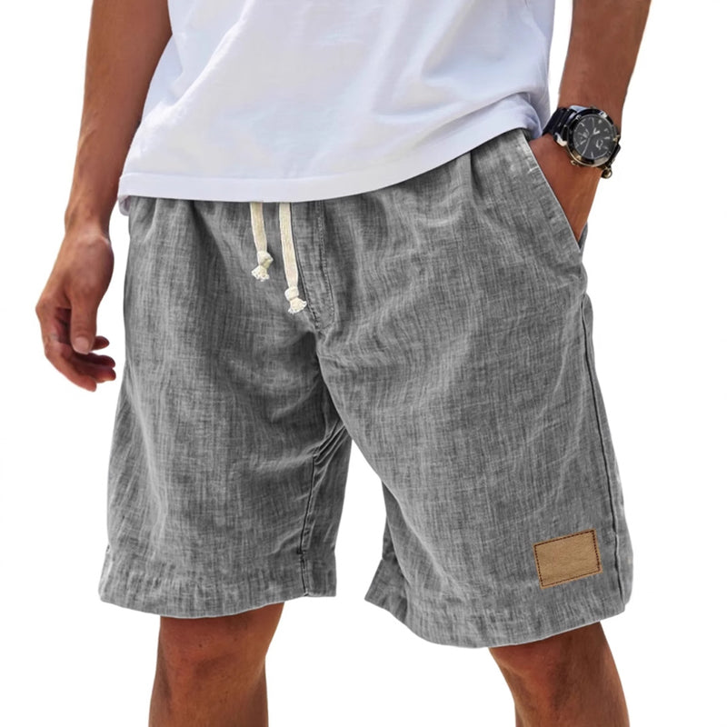 Men's Casual Cotton and Linen Beach Shorts MTA0650E1X