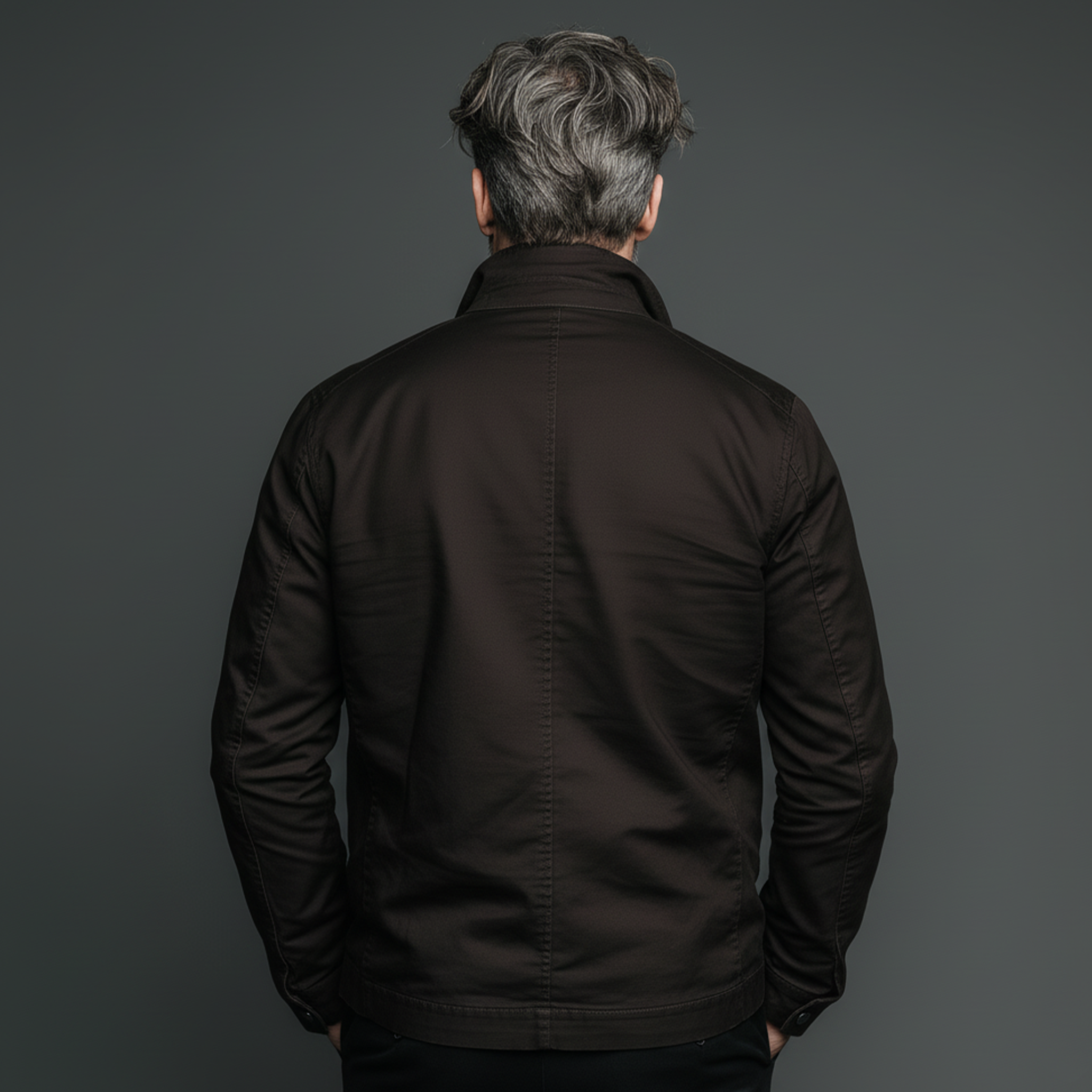 Men's Classic Casual Stand Collar Zippered Cotton Blend Multi-Pocket Jacket MTA1433J3K