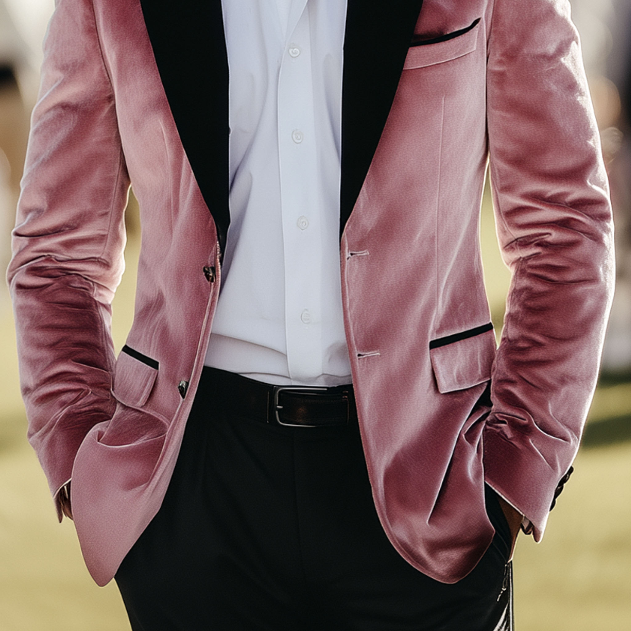 Men's Classic Retro Party Velvet Single-breasted Slim-fit Blazer MTA1166H6K