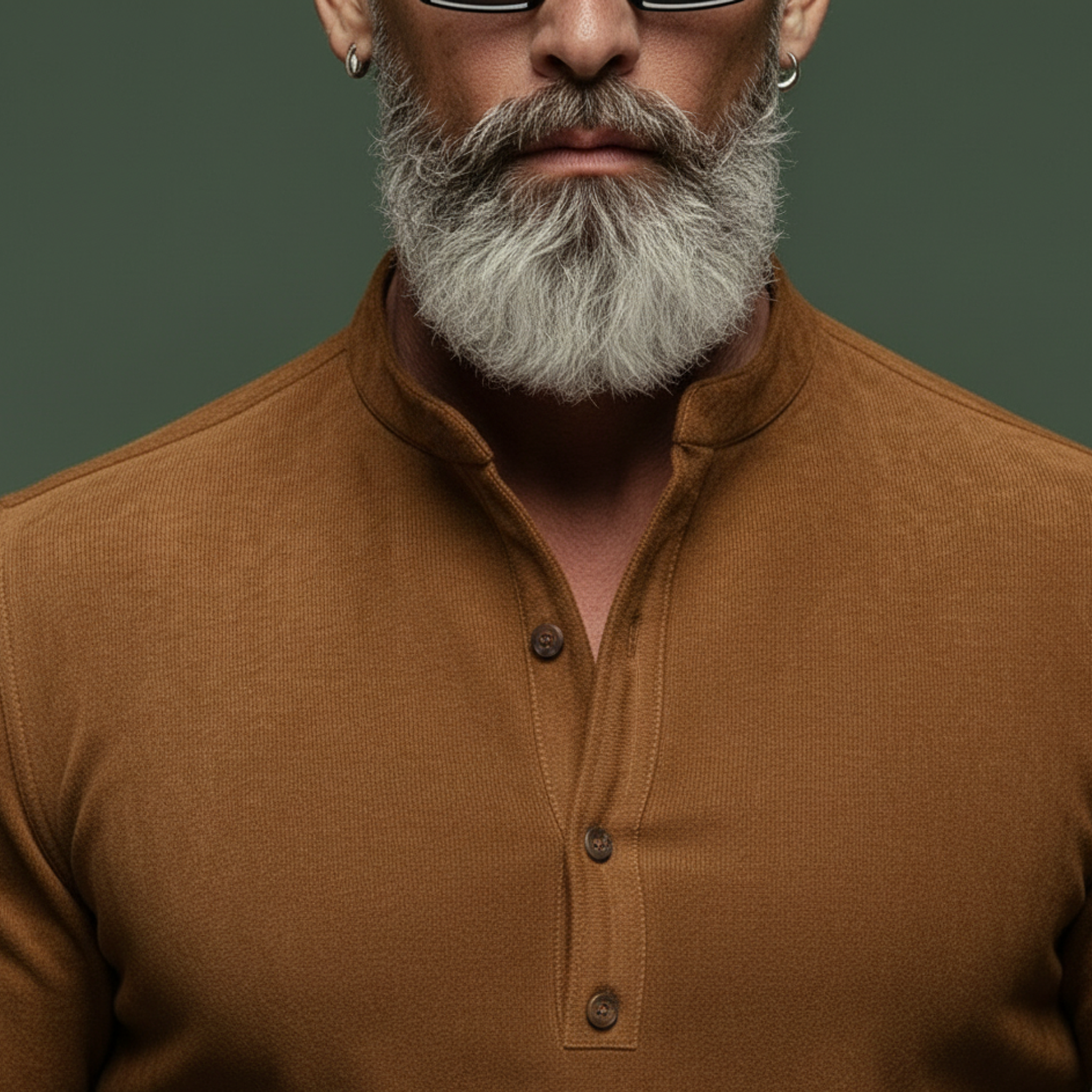 Men's Classic Casual Faux Suede Henley Neck Long-sleeved T-shirt MTZ0479A9K