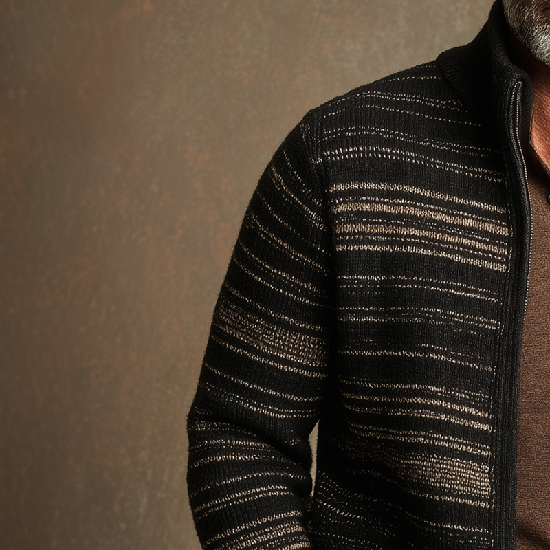 Men's Winter Fashion Pinstripe Knitted Cardigan MTA0100I8P
