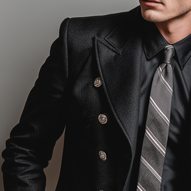 Men's Retro Casual Striped Blazer MTA1582I7TO