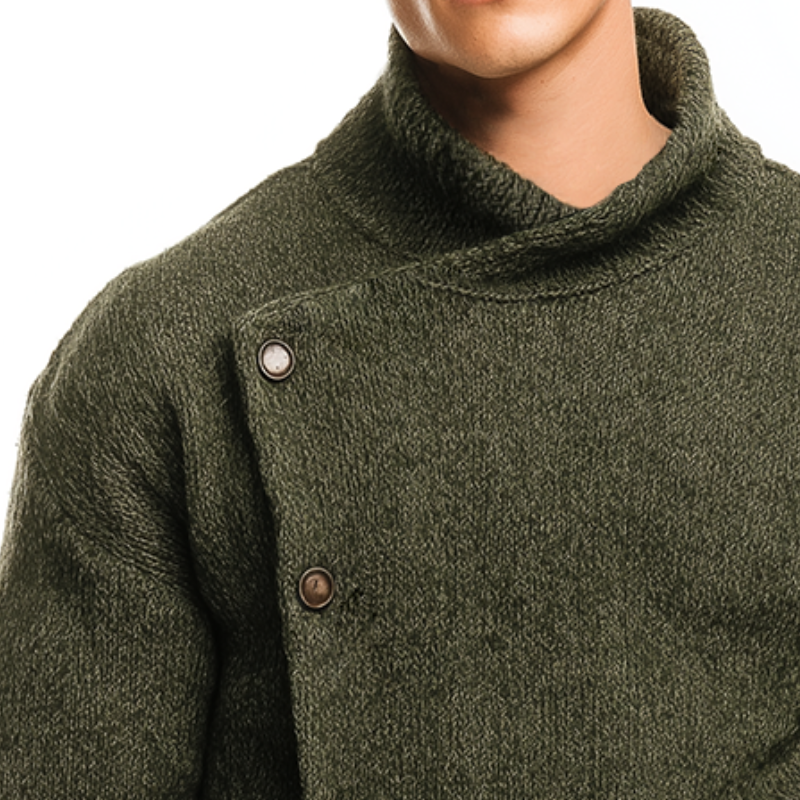 Men's Retro Casual Knitted Stand Collar Button Cardigan MTA0133L1TO