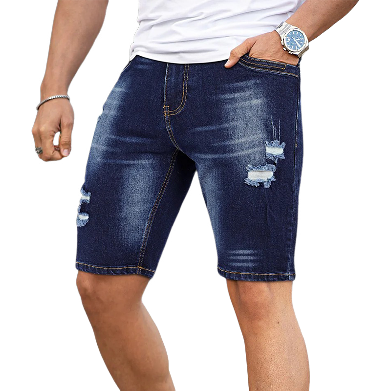 Men's Vintage Distressed Denim Shorts MTA1671F1X