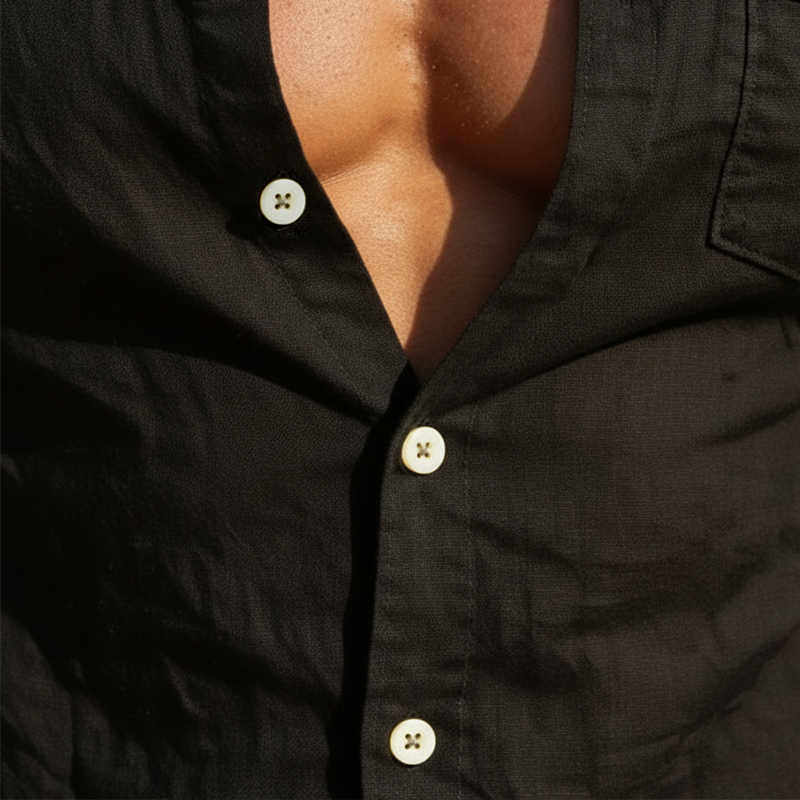 Men's Spring/Summer Fashion Slim-Fit Long-Sleeved Shirt (Polyester Blend) MTZ0681B1P