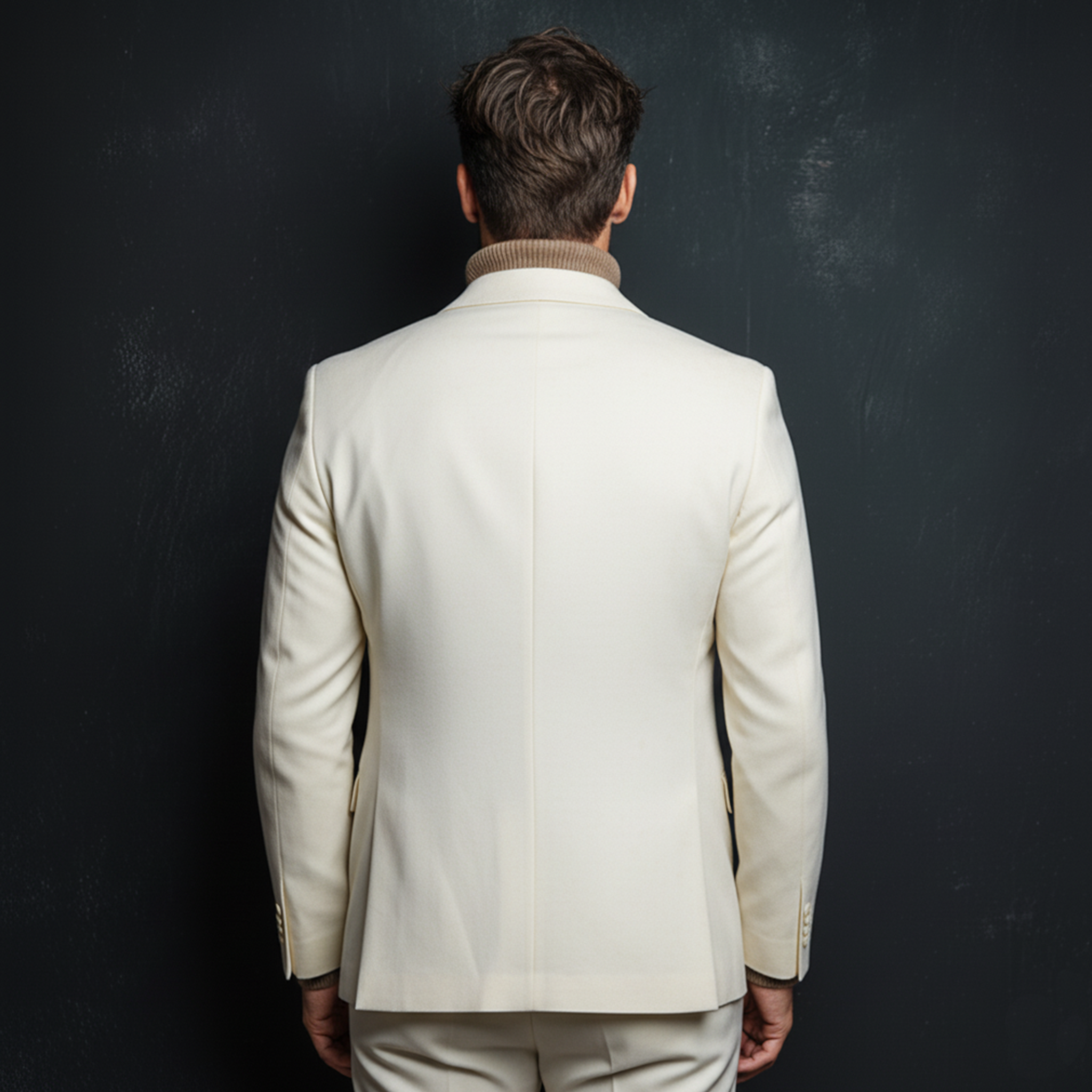 Men's Classic Retro Embroidered Faux Velvet Blazer MTA1049K7K