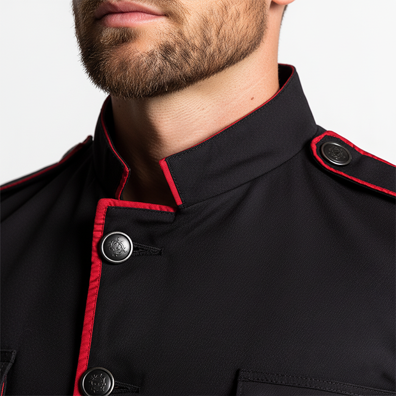 Men's Fashion Color-Blocked Cotton Blend Button-Up Shirt MTA1706K4P