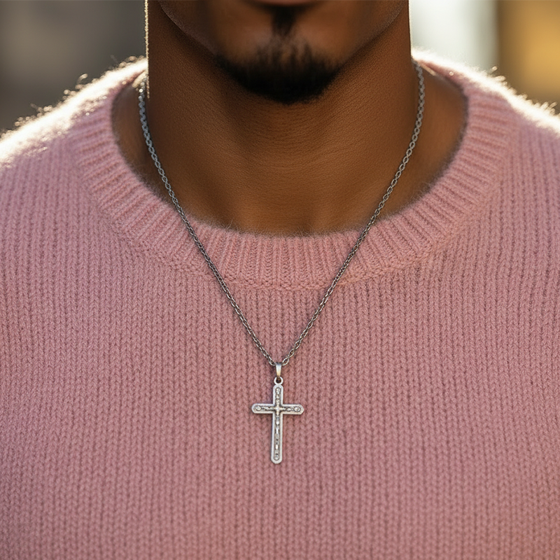 Men's Spring Fashion Cotton And Mohair Blend Knitted Crew Neck Slim-fit Sweater MTA2950L2P