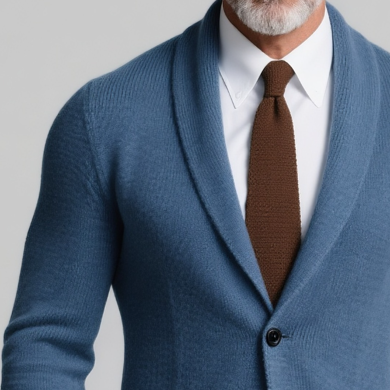 Men's Retro Casual Solid Color Knitted Blazer MTA0615H0TO