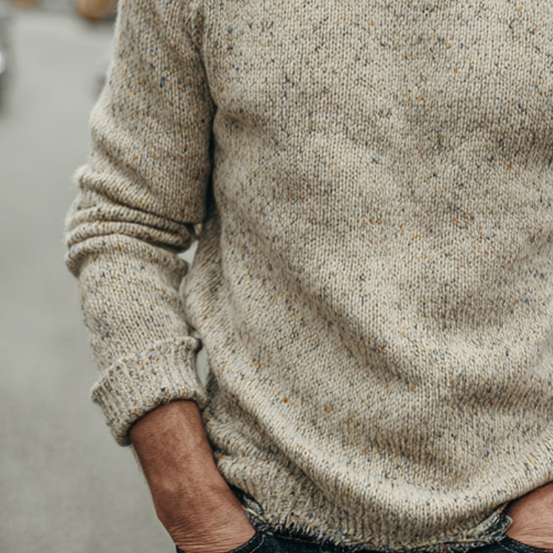 Men's Casual Round Neck Long Sleeve Knitted Pullover Sweater MTA1381H0X