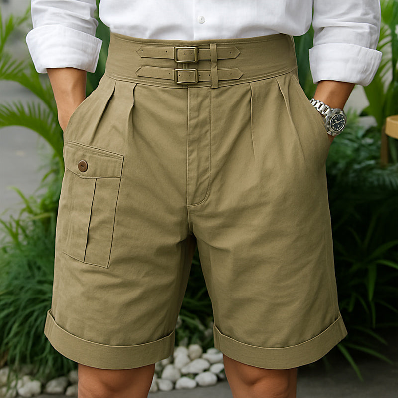 Men's Summer British Style Work Cargo Shorts MTA3071E0U