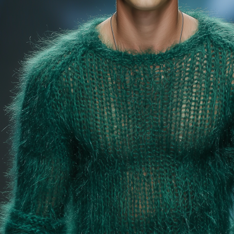 Men's Retro Casual Plush Crew Neck Sweater MTA1512I9TO