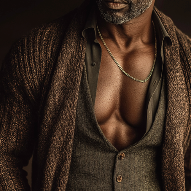 Men's Retro Casual Knitted Button-Up Cardigan MTA0951L0TO