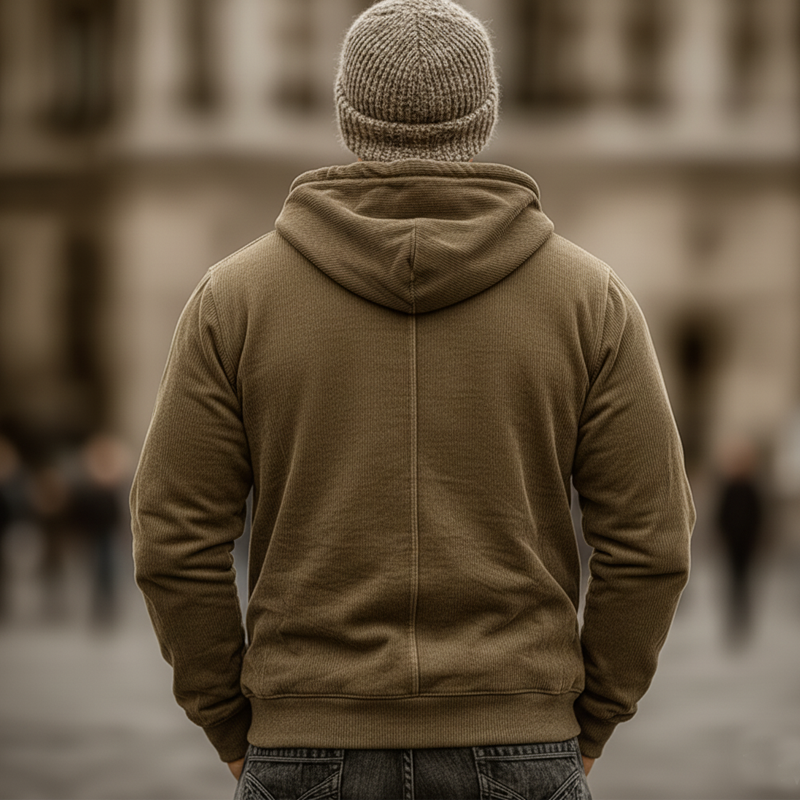 Men's Retro Classic Corduroy Multi-Pocket Hoodie MTA3012L3U