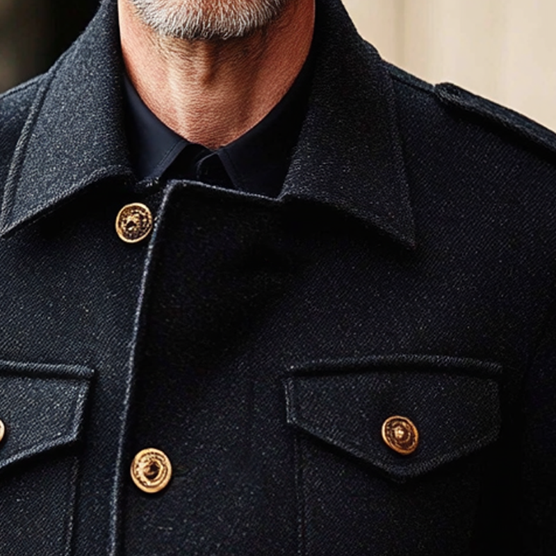 Men's Blended Multi-pocket Single-breasted Jacket MTA1521I2X