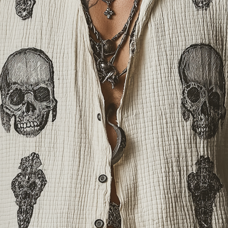 Men's Summer Fashion Printed Waffle Tank Top MTA2691F3P