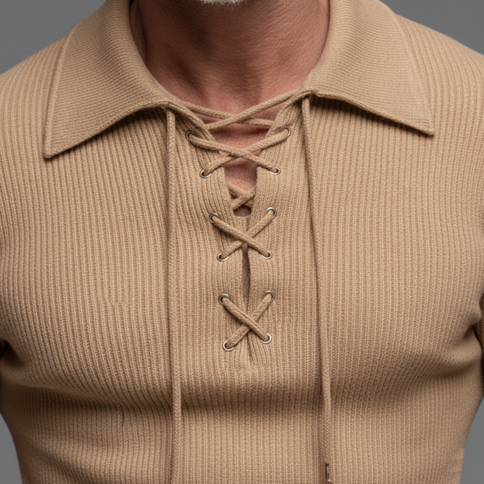 Men's Classic Casual Knitted Slim Fit Long-Sleeve Polo Collar Sweater MTA2910J3K