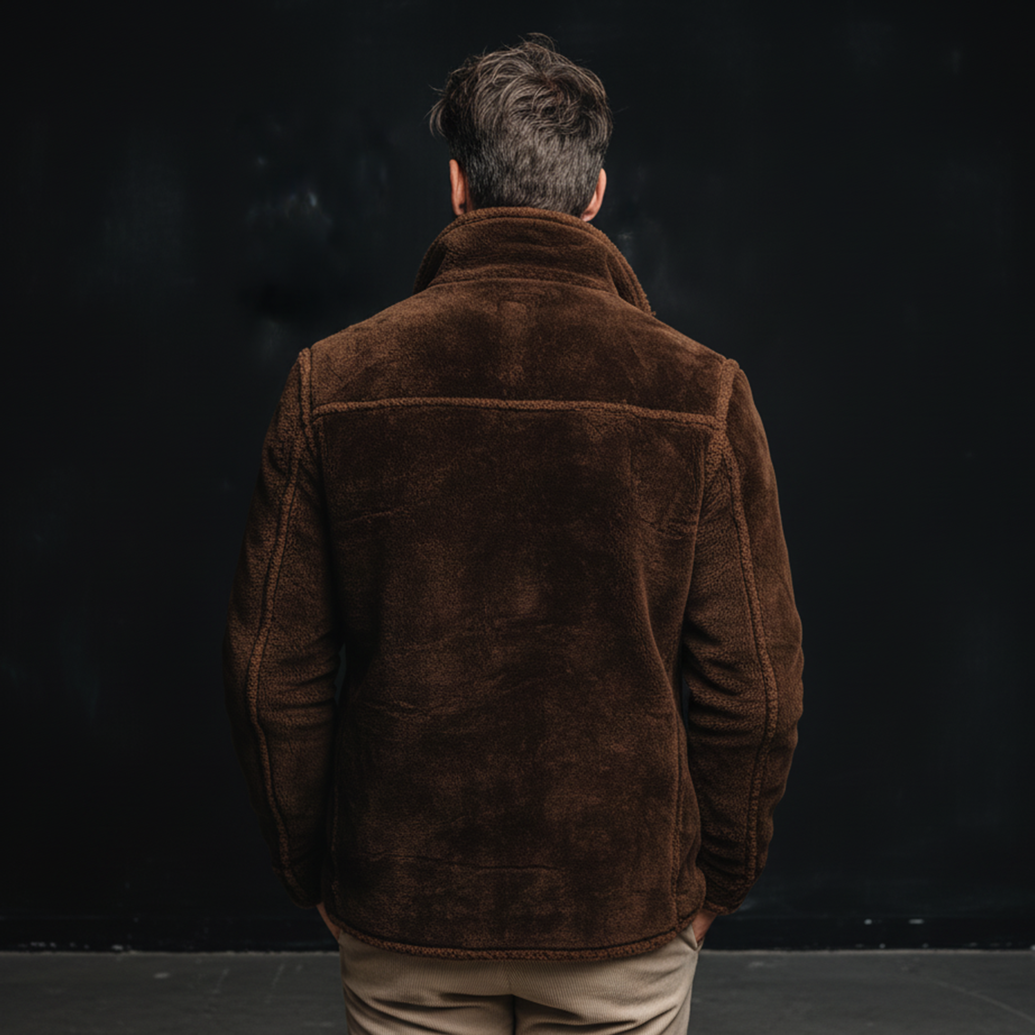 Men's Classic Casual Lapel Teddy Fleece Coat MTA0134K6K