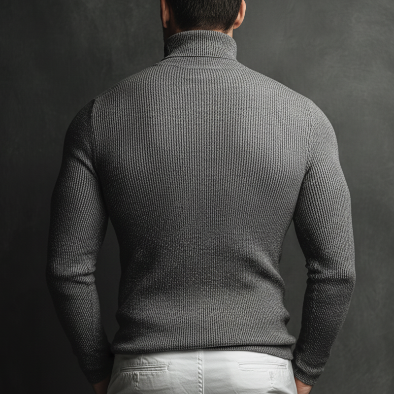 Men's Basic Business Slim Fit Stretch Knit Turtleneck Sweater MTA2974J3U