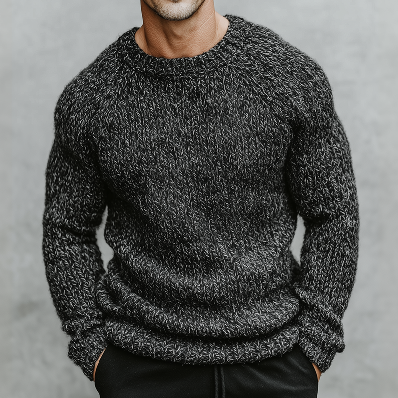 Men's Retro Casual Knitted Crew Neck Pullover Sweater MTA3027J2TO