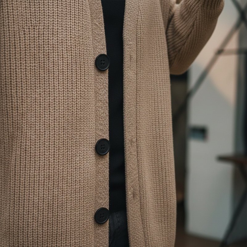 Men's Winter Simple Button Closure Cotton Knit Cardigan MTA1776J7P
