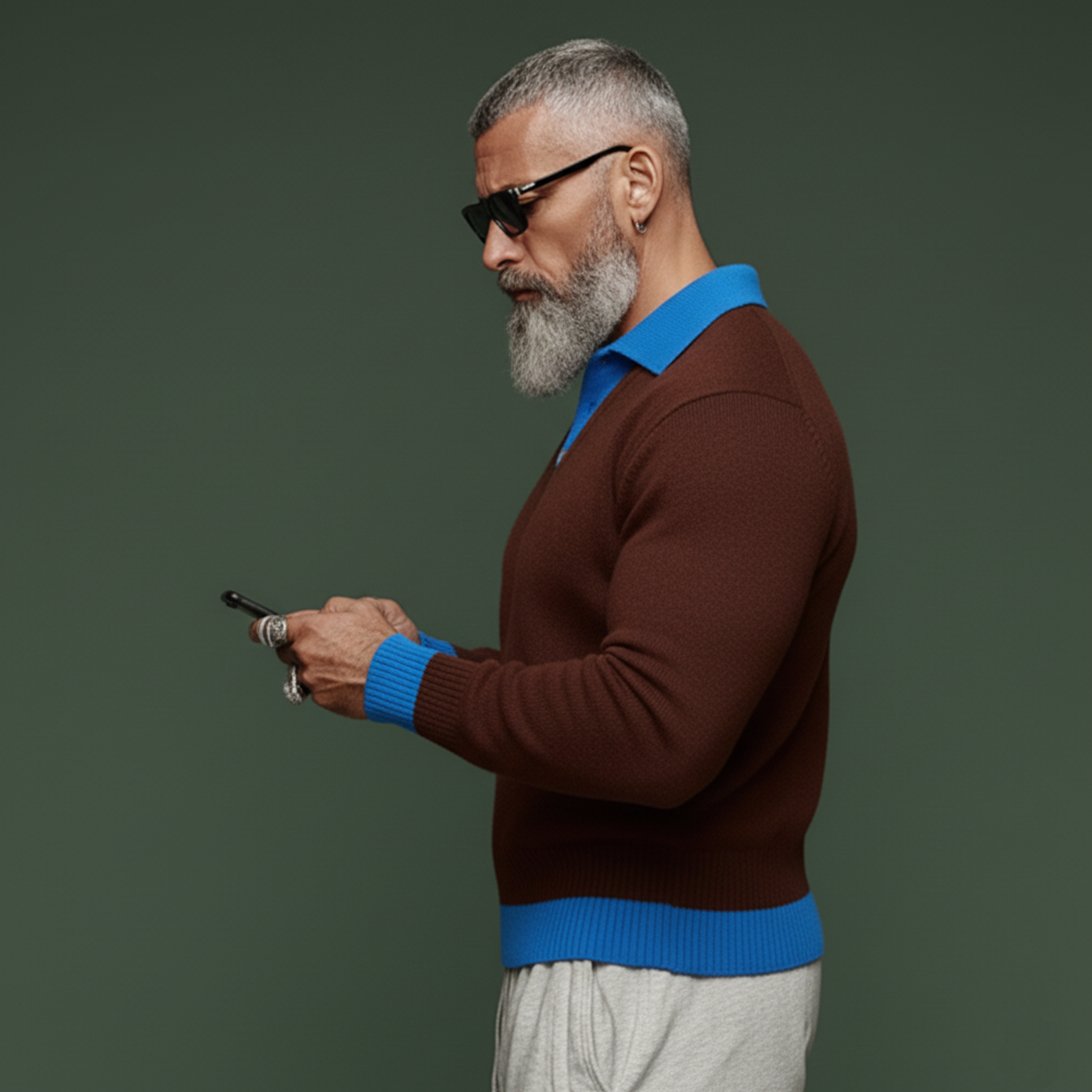 Men's Classic Casual Two-piece Color-blocked Slim-fit Sweater MTA0527K7K