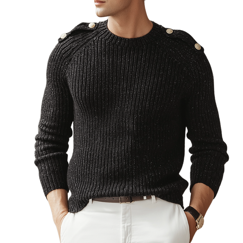 Men's Retro Casual Knitted Pullover Sweater MTA2904J3TO