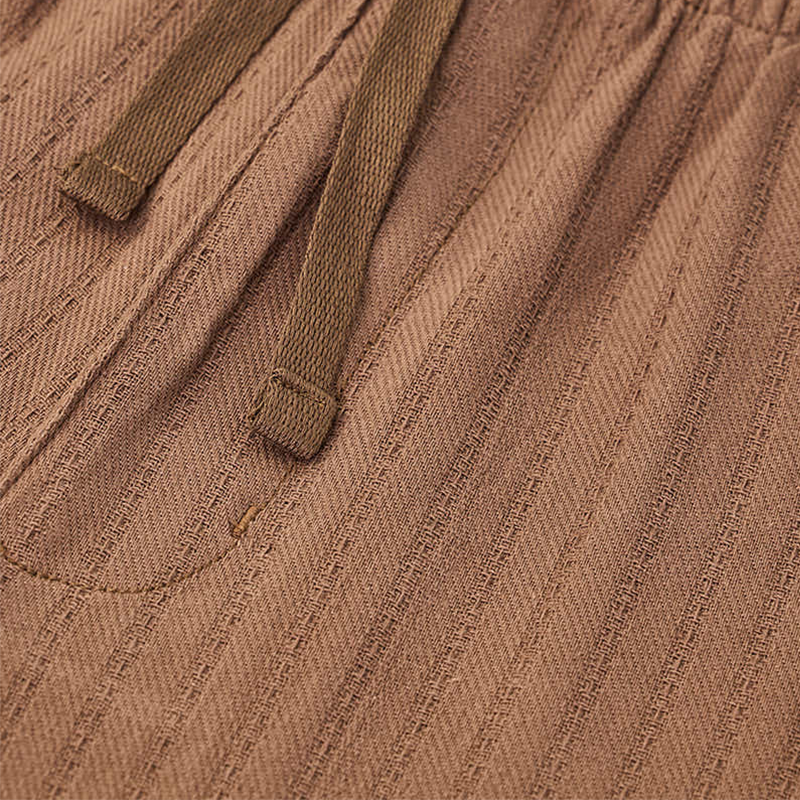 Men's Cotton And Linen Jacquard Casual Trousers MTA2879G8P