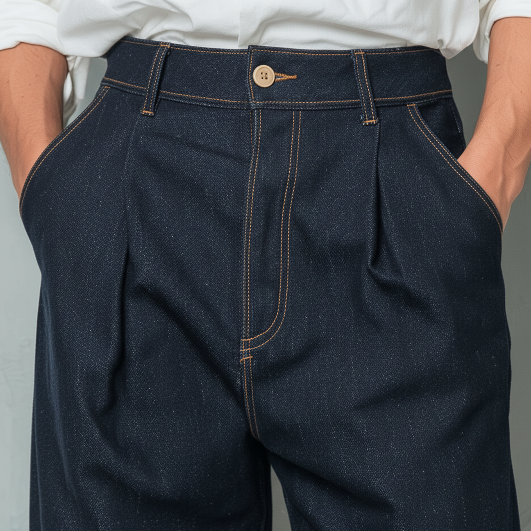 Men's Casual And Business Retro Blue Jeans MTA2964J7K