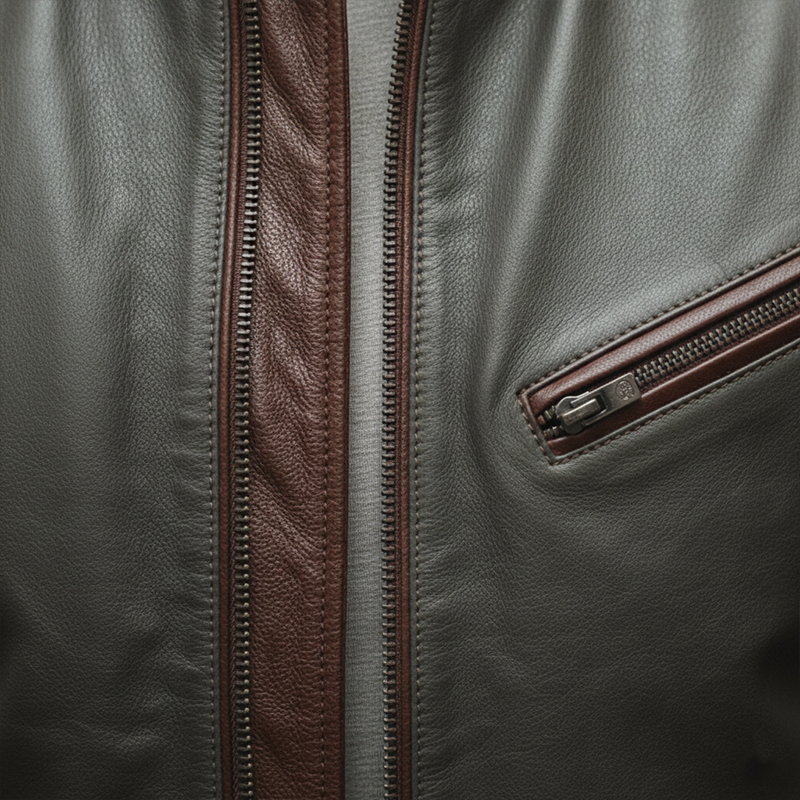Men's Winter Retro Contrast Color Stitching PU Faux Leather Jacket MTA2182J9P