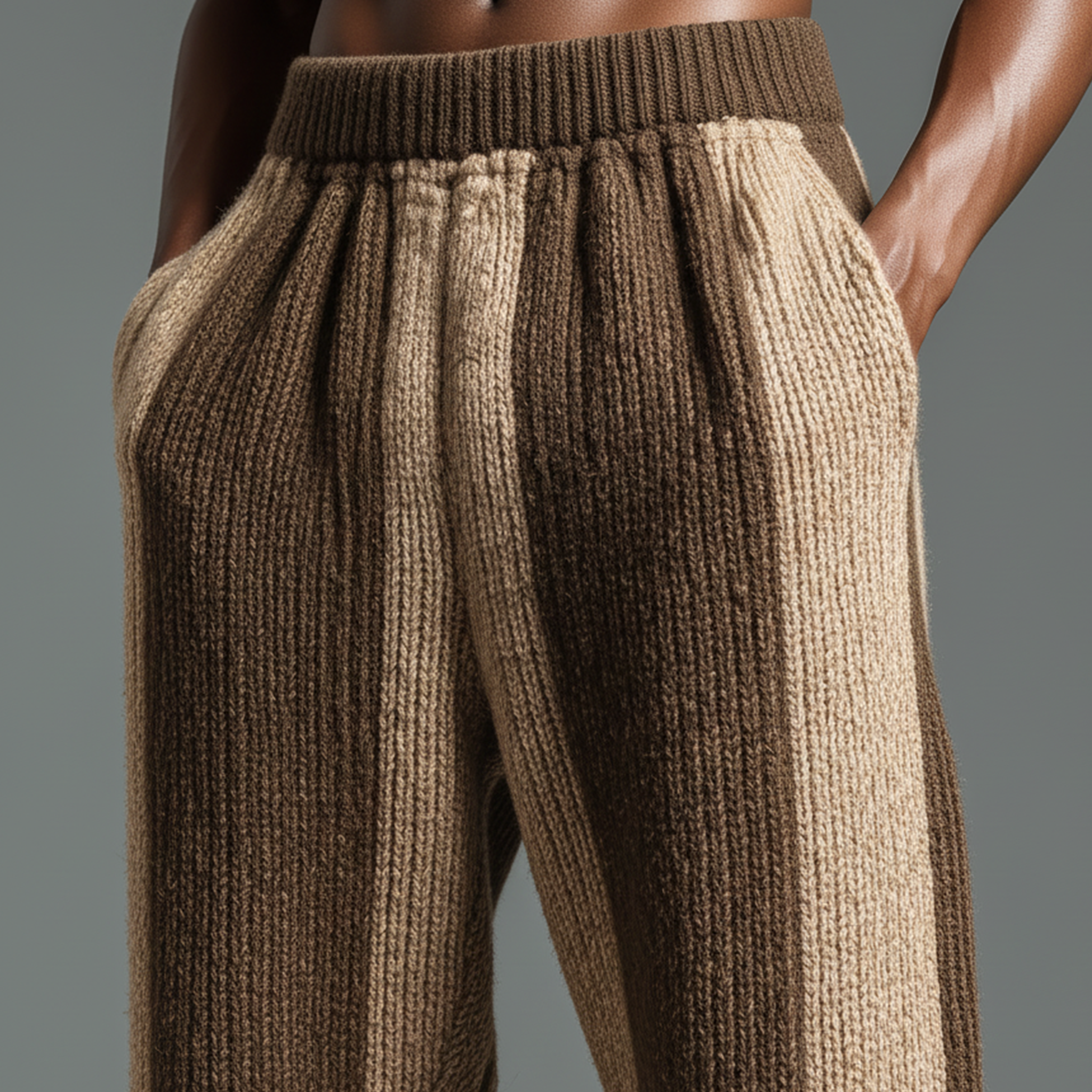 Men's Classic Casual Elastic Waist Tapered Knit Pants MTA0613K3K