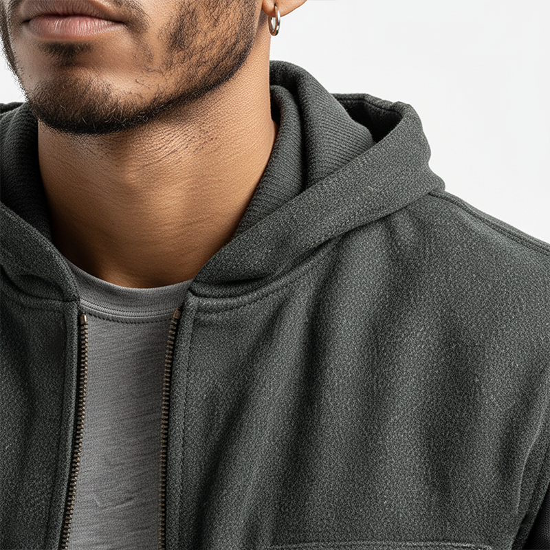 Men's Winter Retro PU Stitching Hooded Faux Leather Jacket MTA2081J6P