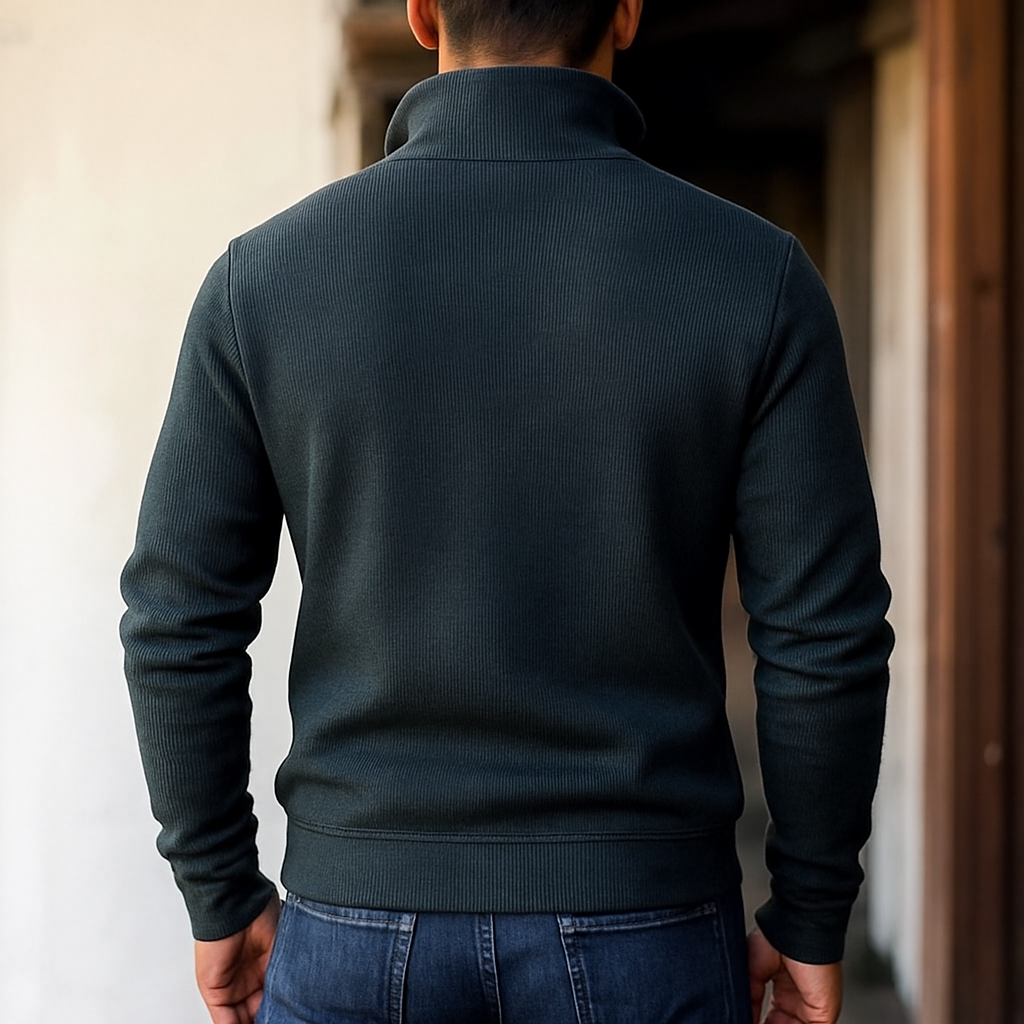 Men's Solid Color Stand Collar Loose Pullover Sweatshirt MTA2216H9X
