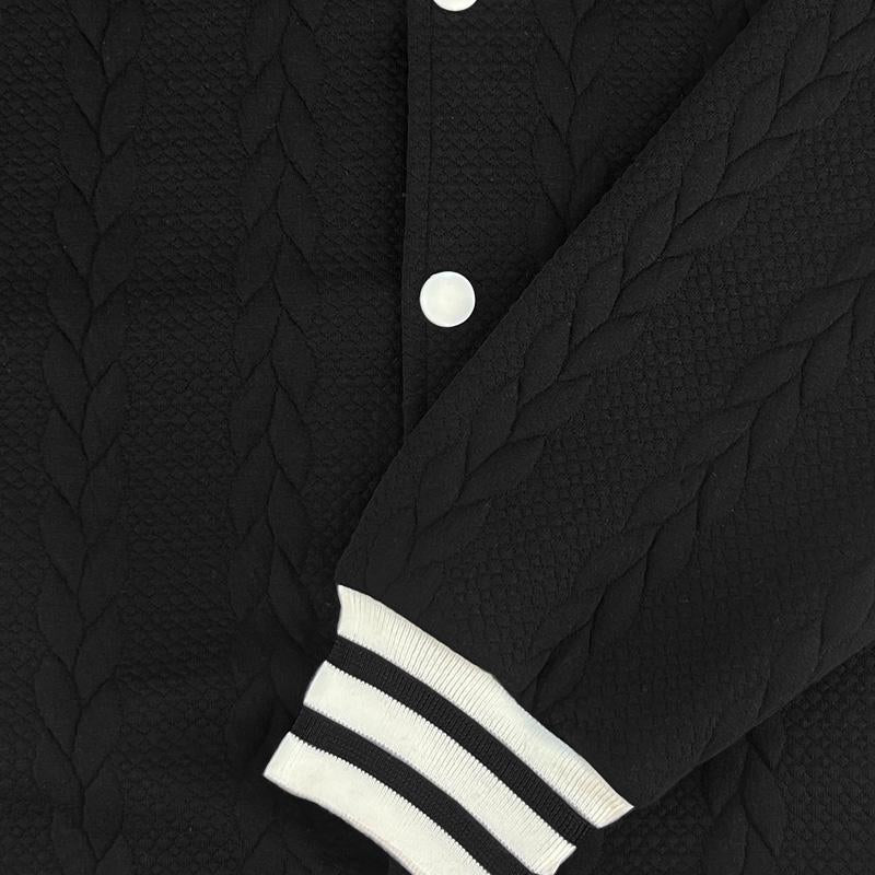 Chaqueta de béisbol informal de botonadura sencilla para hombre 95897985X