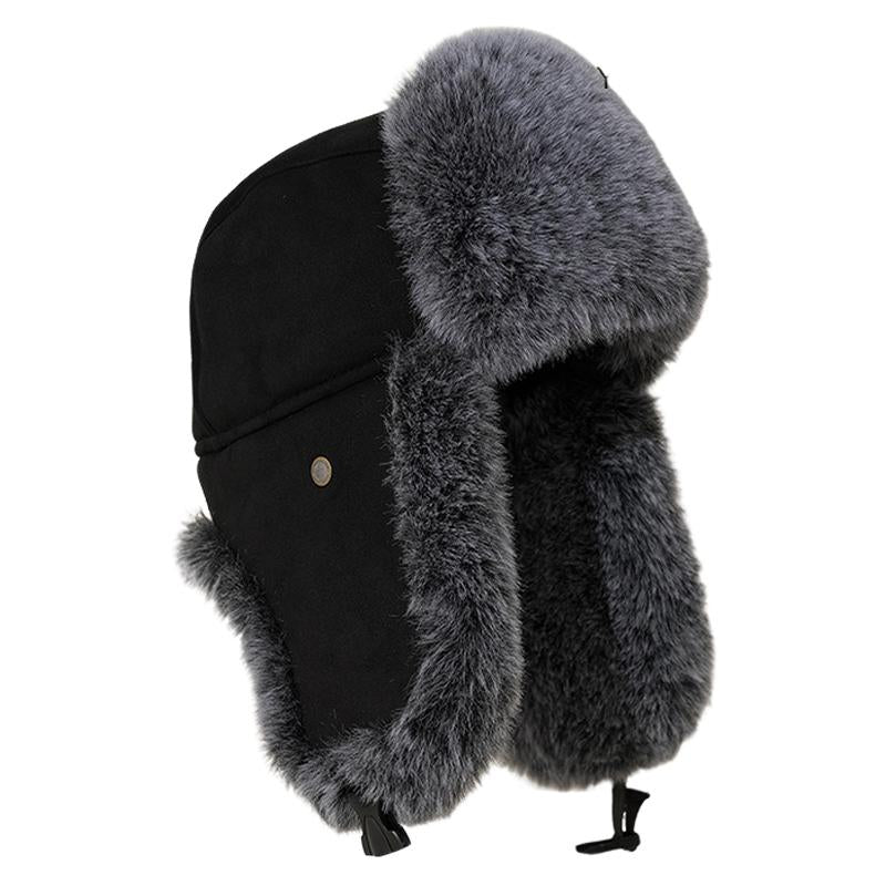 Cappello da uomo antivento e antifreddo con protezione per le orecchie in velluto e spesso 94047823U