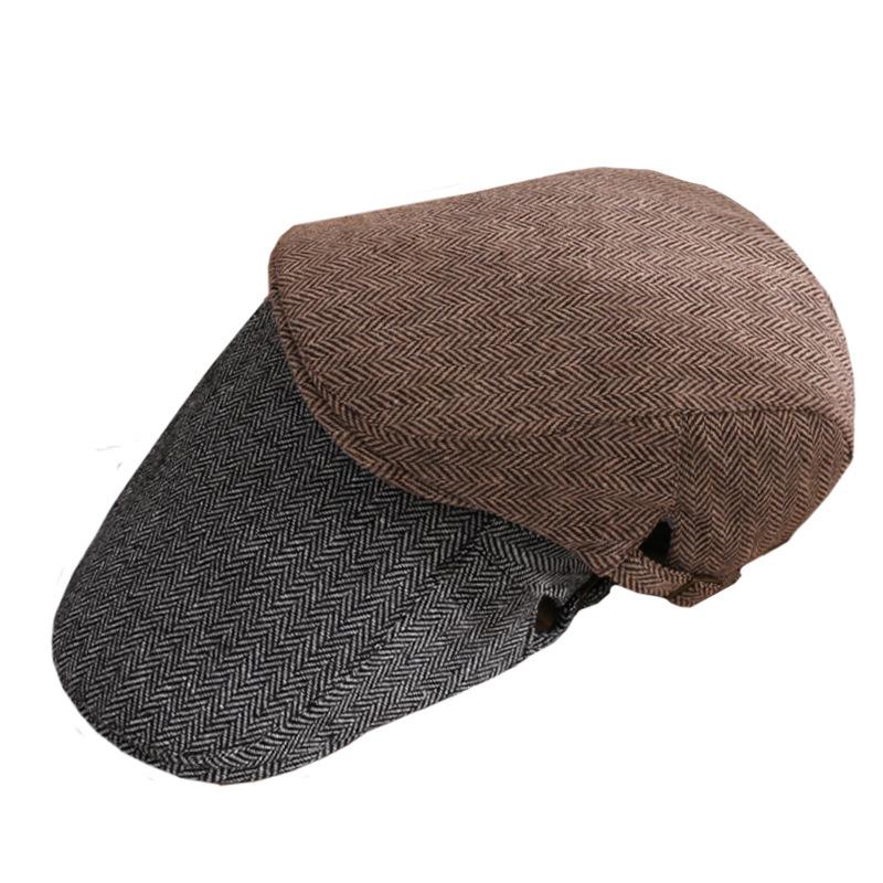Berretto a spina di pesce casual vintage da uomo 83306898TO