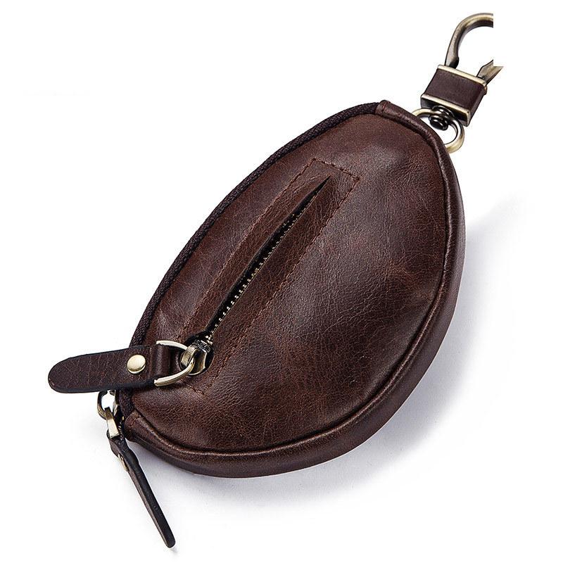 Portefeuille à fermeture éclair classique en cuir de vache pour hommes 08486347K